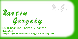 martin gergely business card